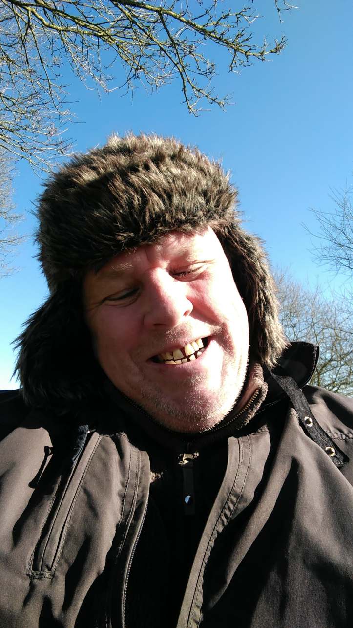 nutty husband on a cold feb day